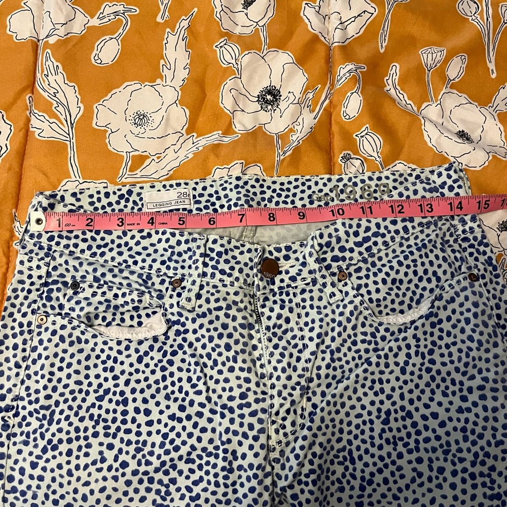Stylish Blue Polka Dot Women's Jeans